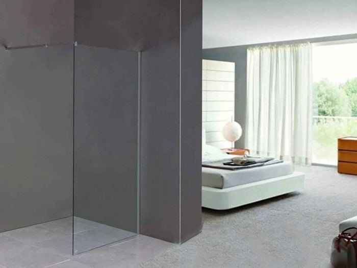 CrystalTech Walk-In Wall Mounted Shower Screen Including Arm - CTF7300 - 1200 x 2000mm