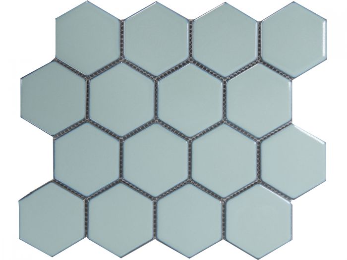 Eucalyptus Dark Green Hexagon Mosaic - 304 x 263mm