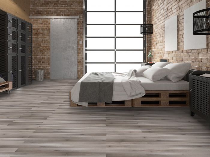 Grey Oak Angle Click Laminated Flooring - 6mm
