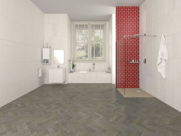 Jungle Grey Matt Subway Ceramic Floor Tile - 300 x 75mm