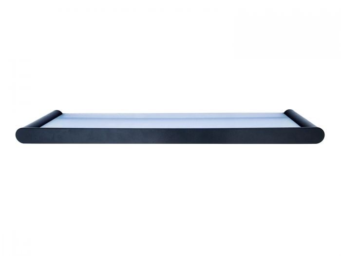Portofino Giulia Black Glass Shelf - 500mm