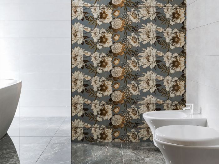 Golden Camelia Shiny Ceramic Wall Tile - 265 x 800mm